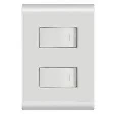 Interruptor Duplo Simples C/Placa Tramontina Liz – Ref. 57170040