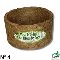 Vaso Xaxim Ecológico Fibra De Coco, N°4 (26cmx13cm) - Agrofor