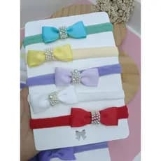 Kit 5 tiara bebê menina Faixas Faixinha de cabelo recém nascido Laços Lacinho de gorgurão infantil
