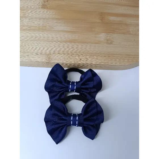 Kit 2 Laço Infantil  Para Cabelo De Menina  Franzido Artesanal de Tecido Liso