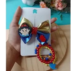 Kit Infantil Luxo Princesa, Pulseiras com Pingente.