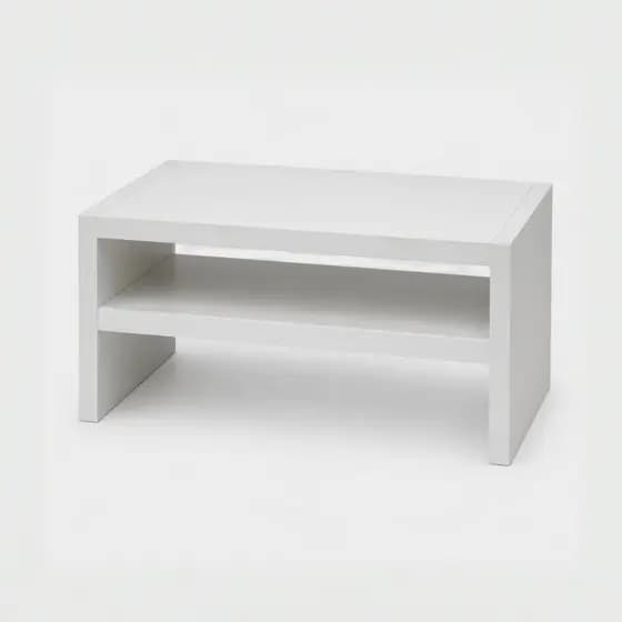 Suporte Monitor Com Prateleira 33cm Branco Base Elevada