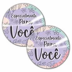 Etiqueta Adesiva Redonda - 003 Especialmente para Você - 500 Unidades