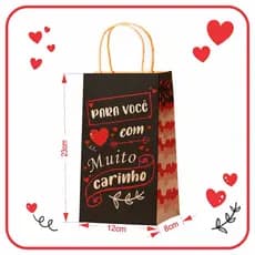 Sacola Kraft Mini para Presente - 10 Unidades - 12x8x23 (MC)