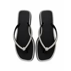 Sandalia Branca Feminina com Strass Luxo | Confortavel, Elegante e Moderna
