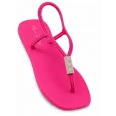 🤍 Chinelo Feminino Rosa Pink Luxo com Strass Confortável Leve Macio Antiderrapante