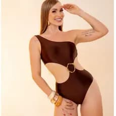 Maiô Body Blogueira Engana Mamãe com Bojo Moda Praia Tendência Verão Piscina Uv Roupa de Banho