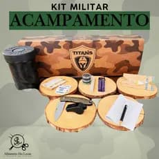 Kit Acampamento Militar Titans Completo | Sobrevivência, Higiene, Armamento e Primeiros Socorros