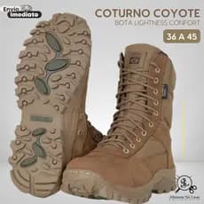 Bota Tática AIRSTEP Coyote C/ZÍPER | Leve, Resistente e Confortável COTURNO EXÉRCITO Envio Imediato Original