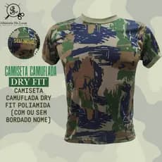 Camiseta Camuflada Dry Fit Poliamida FAB (Com Ou Sem Bordado Nome)