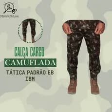 Calça Cargo Camuflada Tática Aventura Outdoor EB e IBM