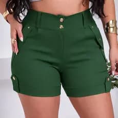 Short Plus Size estica muito e Botão: Conforto e Caimento Perfeito – Verão 2026