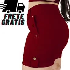 Shorts Feminino Social Verão 2025: Elegante e Liso com Bolso - Cintura Alta