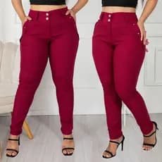 Calça Feminina Plus Size Cintura Alta Modela Corpo - Social Bengaline Estica Muito - Veste 38 ao 52