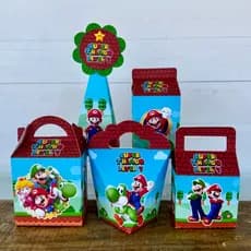 Kit Festa Super Mario Bros | Pegue e Monte | Personalizados | Lembrancinhas | Festa infantil | Aniversário