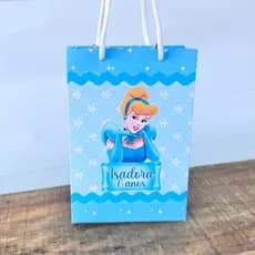 Sacolinha Personalizada Cinderela | Pegue e Monte | Lembrancinhas | Festa infantil | Aniversário