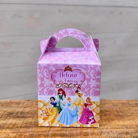 Caixa Maleta Princesas | Personalizados | Pegue e Monte | Lembrancinhas | Festa infantil | Aniversário