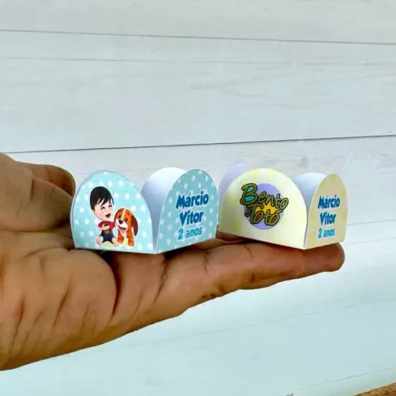 Forminhas para Doces Personalizadas Bento e Totó | Brigadeiro | Festa Aniversário Infantil