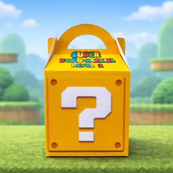 Caixa Maleta Super Mario Bros Lembrancinhas Personalizadas Festa Infantil