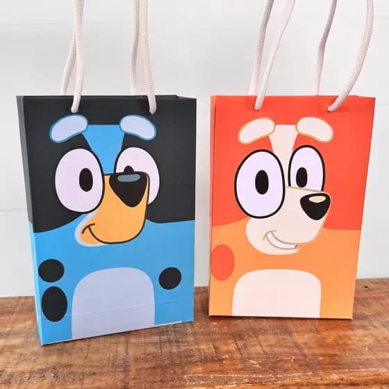 Sacolinha Personalizada Bluei e Binggo Lembrancinhas Festa infantil Aniversário