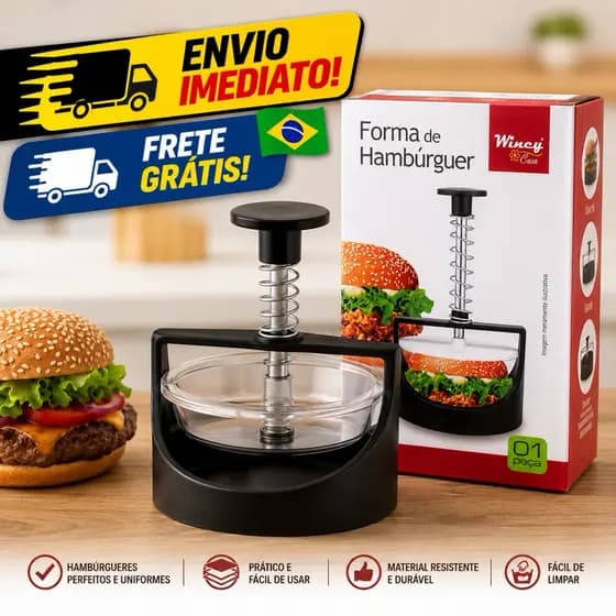 Forma/molde de Hambúrguer Artesanal Profissional prático e rápido promoção