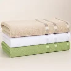 Kit 3 Toalhas Banho Veneza 100% Algodão 60x120cm