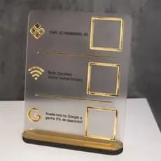 Placa Pix Pagamento QrCode De Mesa Balcão Acrílico