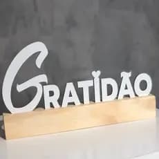 Palavra Decorativa Gratidao Enfeite Mesa Gratidão Decoração Amor em MDF Palavra Decorativa Para Sala Mesa