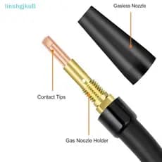 [lLinshgjkuB] Bocal Sem Gás Com Núcleo De Fluxo De 4 Unidades , Autoproteção , Soldagem , Peças De Bico , 100L MIG , Sol