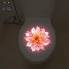 lovelycactushg 1 Peça De Vaso Sanitário , Decalque De Parede Autoadesivo Criativo Para Banheiro , Decoração Luminosa À P