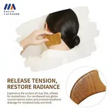 lovelycactushb Raspador De Madeira Gua Sha Universal Ferramenta Massageador Facial Para Beleza Massagem Ocular Agradável