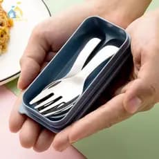 Bbounce Portátil Colher Garfo Talheres De Acampamento Ao Ar Livre Conjunto Aço Inoxidável Para Almoço Caminhadas Cozinha
