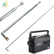 Bbounce Substituição 60cm Antena FM Rádio Portátil 6 Seções De TV Telescópica Rotativa Para Agradável
