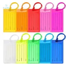 Decorador Macio Pvc Etiqueta De Bagagem De Viagem Avião Cor Silicone Atacado Mala Acessórios Saco Nome Tag Cartão Manga
