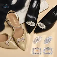 Decorador 1PC Saco Pingente Broche Acessórios De Casamento Sapatos De Cristal Brilhante Decorações Clipe Feminino Salto