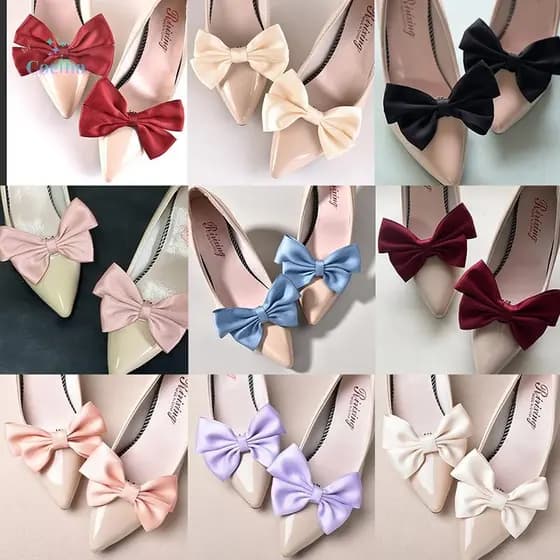 Decorador 1 Par Arco Sapato Clipe Sapatos De Casamento Decoração De Salto Alto Feminino Charme Fivela Clipes Acessórios
