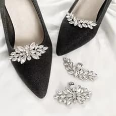 Decorador Strass Sapato Clipes Sapatos De Casamento Decoração 60-100 Pçs Salto Jóias Acessórios Novo