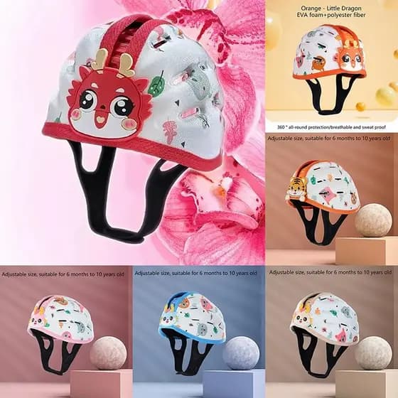 Decorador 1Pc Chapéu De Segurança Do Bebê Criança Andando Aprendendo A Andar Ajustável Proteção Respirável Anti-Queda Eq
