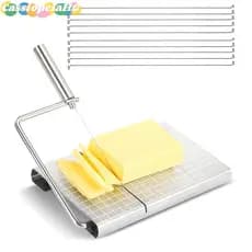 (Cassiopeiahg) Fios De Fatiador De Queijo De Substituição Cortador Aço Inoxidável De 5.5 Polegadas Cortadores De Torta D