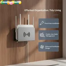 (Cassiopeiahg) Suporte De Roteador WiFi Para Montagem Em Parede Roteadores 6 Sem Instalação De Perfuração Furos De Dissi