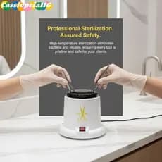 (Cassiopeiahg) 1pcs Máquina Esterilizadora De Ferramentas Para Unhas Pote De Alta Temperatura Limpador De Manicure Elétr