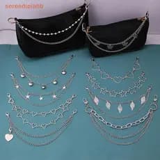 [serendipiahb] Alça De Corrente De Metal Multicamadas DIY Personalidade Coração Estrela Pingente Bolsa De Ombro Alças