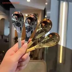 [serendipiahb] Colheres De Sopa De Aço Inoxidável , Concha De Cozinha Doméstica , Capacidade , Ouro , Prata , Espelho ,