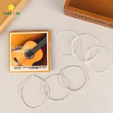 [Luckybaby-t] 2 Conjuntos De Cordas De Guitarra Clássica Com Núcleo De Nylon Baixo Banhado A Prata Enroladas Em Liga De