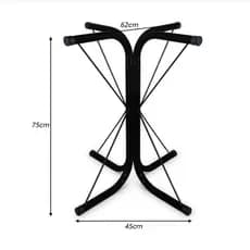 Base de Mesa de Jantar em Aço 75x62x45cm – Estrutura Reforçada para Tampos de Vidro, Granito ou MDF
