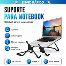 Suporte para Notebook Dobrável – Base Ergonômica para Laptop Home Office, Estudantes e Lazer