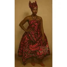 Roupa Feminina 3pçs Baiana Estampada Pomba Gira Exú Umbanda Candomblé Kimbanda
