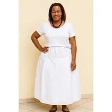 Roupa Feminina 2pçs Umbanda Candomblé Branca Ração