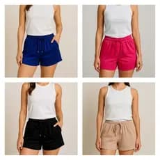 KIT COM 4 SHORTS FEMININO CANELADO MODA VERÃO