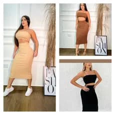 KIT COM 3 CONJUNTO  SAIA  MID + TOP TOMARA QUE CAIA  VESTE  DO 36 AO 44       KIT COM 3 CONJUNTOS
